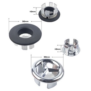 세면대 오버홀 마개 1P 옵션선택 캡 오버플로우 물넘침 구멍 방지 링 세면기 부속 수전, A_크롬삼각ABS, 1개
