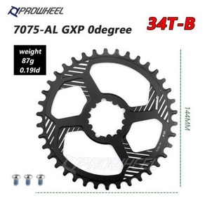 PROWHEEL MTB GXP 자전거 Cankset 고정 기어 크랭크 28T 30T 32T 34T 36T 38T 체인 링 Chainwhee fo Sam GX XX1 X, 04 MPX12 B 34T(0), 1개