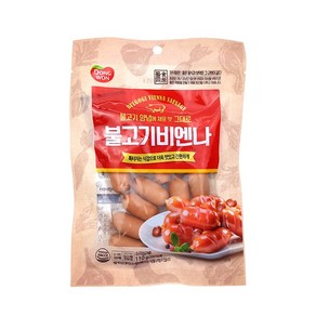 동원 불고기 비엔나 110g 소시지 돼지고기 닭고기 비엔나소세지 도시락 반찬 햄 소시지야채볶음, 1개