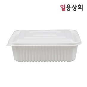 [ILYONG] 사각 찜용기 JH 23197 대 2000ml 100세트 백색, 100개, 1세트