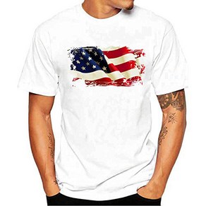 YOMXL Men's Short Sleeve T-Shirt American Flag Gra YOMXL 남성용 반팔 티셔츠 American Flag 그래픽 T 셔츠 캐주얼 슬림 피트