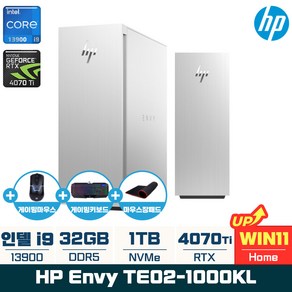 HP ENVY TE02-1000KL 13세대 i9 RTX4070Ti 고성능 데스크탑 (WIN11홈 설치), 32GB, NVMe 1TB, 없음