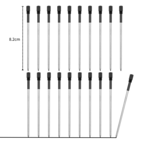 크로마 보석볼펜심 큐빅 다기능볼펜심 길이 82mm 유성 0.7mm (20개), 검정