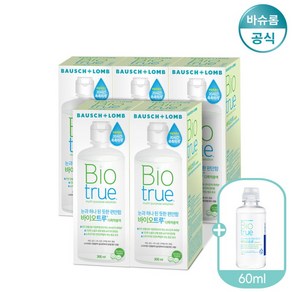 [바슈롬] 리뉴 바이오트루 300ml x5개 + 60ml 렌즈세척액, 5개