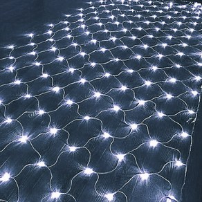 크리스마스 LED 24V 그물네트 캠핑 줄조명 와이어전구 160구, 기본패키지-백색, 1개