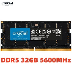 Cucial RAM 노트북 메모리 32GB DDR5 5600MT/s (또는 CT32G56C46S5, 01 32GB 5600MHz, 1개