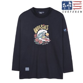 SURFCREW WILDWAVE 롱슬리브 S~3XL 긴팔티셔츠 쭉티 남녀공용 남성 여성 남자 여자 라운드