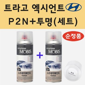 순정품 현대 트라고 엑시언트 P2N 브론즈 스프레이 페인트 + 투명스프레이 200ml, 1개