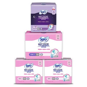 쏘피 바디피트 볼록맞춤 중형 16P x 2개 + 대형 16P + 오버나이트 12P