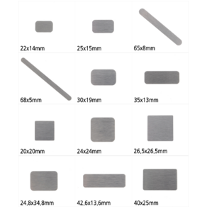 MARKET.MR_ 부착식 자석부착용 사각 미니 철판 10개 _ 자석홀더용 자석홀더 메모홀더 벽철판 자석철판