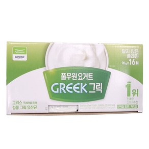 풀무원다논 그릭 달지않은 플레인 요거트 90g 16개입 아이스박스포장 [코스트코], 16개