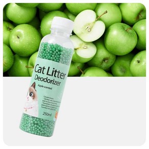 고양이 쓰레기 탈취 구슬 애완 동물 냄새 활성탄 흡수 250ml 1세트, 1개, 사과향
