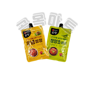 [골목마트] 청정원 순창 파우치 양념쌈장(190g)+청양초쌈장(190g), 1세트, 190g