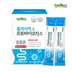 웰러스 폴리시아 프로바이오틱스 30포 6박스, 6개, 60g