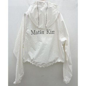 국내매장판 마뗑킴 크롭 후디 코팅 점퍼 아이보리 MATIN CROP HOODY COATING JUMPER IN IVORY 바람막이 마땡킴 MATIN KIM