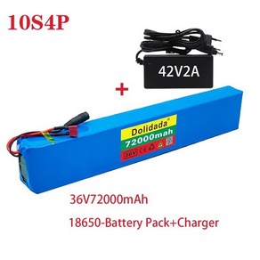 18650 배터리 팩 전기 자전거 리튬 충전기 고출력 600 W 10s4p 36 V 72AH, [01] T-DC withchage, 1개