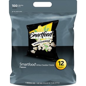 Smatfood White Chedda Flavoed Popcon 12 Singles 스마트푸드 화이트 체다맛 팝콘 싱글 12개, 1개, 544.31g