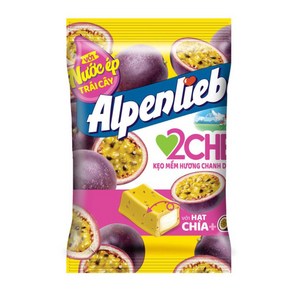 베트남 알펜리베 사탕 젤리 Alpenliebe 패션프루츠 치아시드 소프트캔디, 패션프루츠맛, 20개, 84g