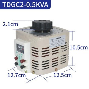 전압조정기 슬라이닥스 단상 220V AC 자동 변압기 5kw 가정용 가변 컨트롤러, 500W, 시계 0-300V 조절 가능, 1개