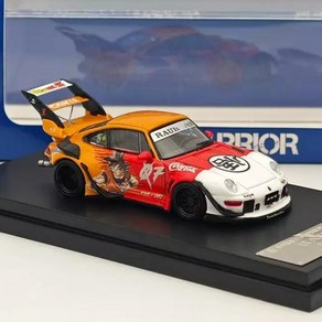 Steet Weapon 1:64 포르쉐 RWB 993 - 드래곤볼 리버리 / 화이트 레드 오렌지, 1개