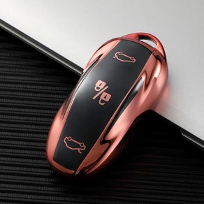 TPU 스마트 자동차 키 커버 케이스 테슬라 모델 S 3 Y 쉘 가방 홀더 액세서리 보호대, 08 pink fo model 3 Y, 1개