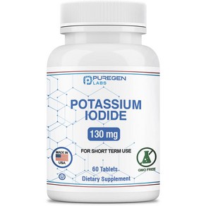 코셔 요오드화 칼륨 130mg 60정 고함량 미국산 Potassium Iodide, 1개