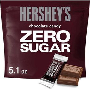 허쉬 HERSHEY'S Zeo Suga 초콜릿 캔디 백 144.6g(5.1온스), 144.6g, 1개