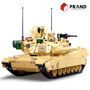 프랜드 M1A2 에이브람스 탱크 레고호환블록 TK-B0892, 혼합색상, 1개