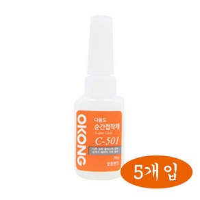 오공 다용도 순간접착제 C-501 20g DIY SUPER GLUE, 5개