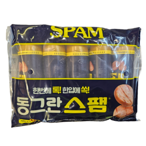 CJ 씨제이 동그란 스팸 한번에 톡! 한입에 쏙!, 160g, 5개