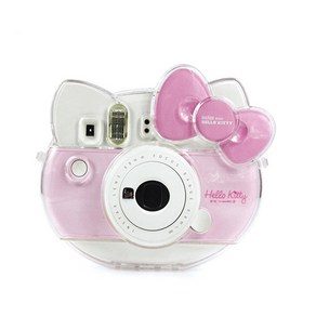 크리스탈 투명 보호 케이스 가방 - Instax Mini Hello Kitty 즉석 카메라