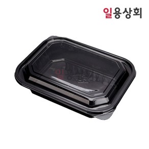 [ILYONG] PET 반찬 샐러드용기 DA 212 300세트 검정