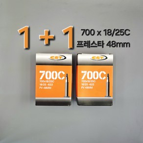 CST 사이클 픽시 자전거 튜브 700X18/25C 프레스타벨브 48mm, 2개