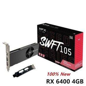 새로운 RX 6400 4GB ITX 로우 프로파일 그래픽 카드 GPU Radeon RX6400 비디오 카드 데스크탑 PC AMD 컴퓨터 MATX ATX HTPC 미니 VGA, 01 빠른, 01 RX 6400 4GB