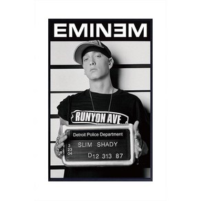 FatCat Wall Gaphics Eminem (Mugshot) Poste Fame FatCat 벽 그래픽 에미넴(머그샷) 포스터 프레임리스 선물 12 x 18인치(30cm