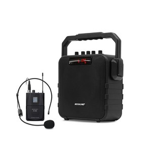 MEGALINE MGP-1009D 100W 강의용무선마이크 충전식앰프 이동식 휴대용 포터블엠프, 본체 헤드셋마이크