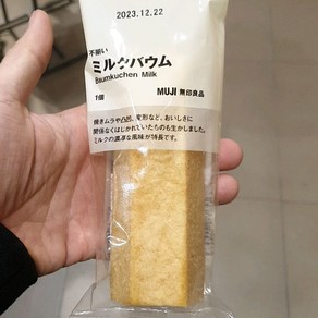 무인양품 바움쿠헨 우유 80g, 1개