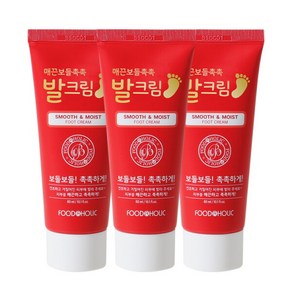 [푸드어홀릭] (3개) 매끈보들촉촉 발크림/엘라스틴 콜라겐 풋크림 60ml, 3개, 1개입