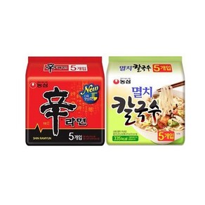 농심 신라면 멀티(5입) 1팩 + 멸치칼국수 총10봉