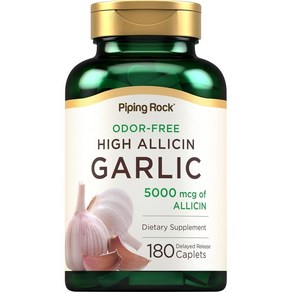 마늘 알리신 500mg 고함량 180정 6개월분 무취 미국산 Allicin Galic, 마늘 180정  무취, 1개