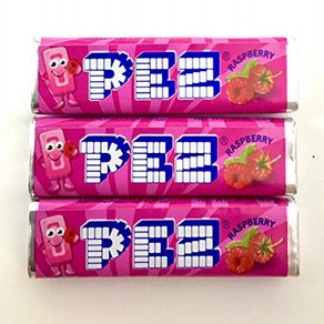 Pez Candy Refill Rolls (25 Count) Choose You Favoite Flavo! 페즈 캔디 리필 롤(25개) 좋아하는 맛을 선택하세요! (산딸기, 240.4g, 1개