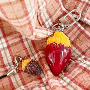 수제 군고구마 열쇠고리 키링 백팩 가방 에어팟 핸드폰 고리 4옵션 [Handmade Baked Sweet Potato Key Backpack Phone Ring 4 Options], 3.대왕 고구마 줄고리(L Sting), 1개