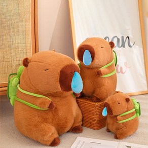 BOLEBIO 볼레비오 콧물 카피바라 인형 거북이 가방 귀여운 애착 인형, 35cm, 1개