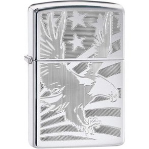 지포 라이터 독수리와 미국 국기 80745 Zippo