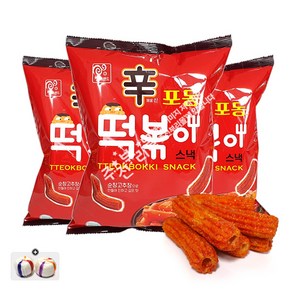 참브랜드 신포동 떡볶이스낵(305g) x 3봉+자색옥춘사탕 20g 세트, 305g, 3개