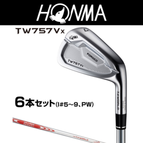 혼마 골프 TW757Vx 아이언 NSPRO MODUS3 TOUR105 스틸 샤프트 6 세트 (5 6 7 8 9 PW), MODUS3_TOUR105/S