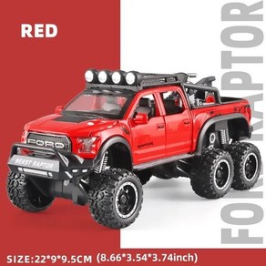 다이캐스트 1:24 F150 랩터 아연 합금 풀백 자동차 피규어 FORD