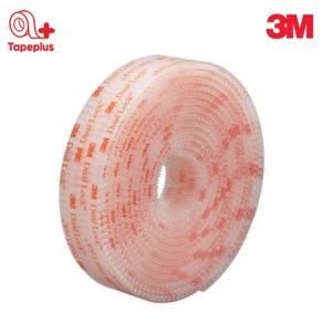 3M SJ3560 듀얼락 250방 탈부착 투명벨크로 25mmX5CM, 1개