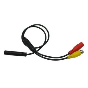 화물차 후방카메라 CVBS AHD RCA 수컷 변환 케이블 4 핀 암컷 백미러 DVR 주차 모니터 연결 역방향 카메라 백업, 01 브라운