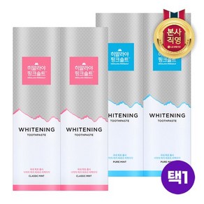 히말라야핑크솔트 화이트닝치약 100g 4개 [클래식민트/퓨어민트]택1, 퓨어100g4개+미백치약30g+미백칫솔2개+파